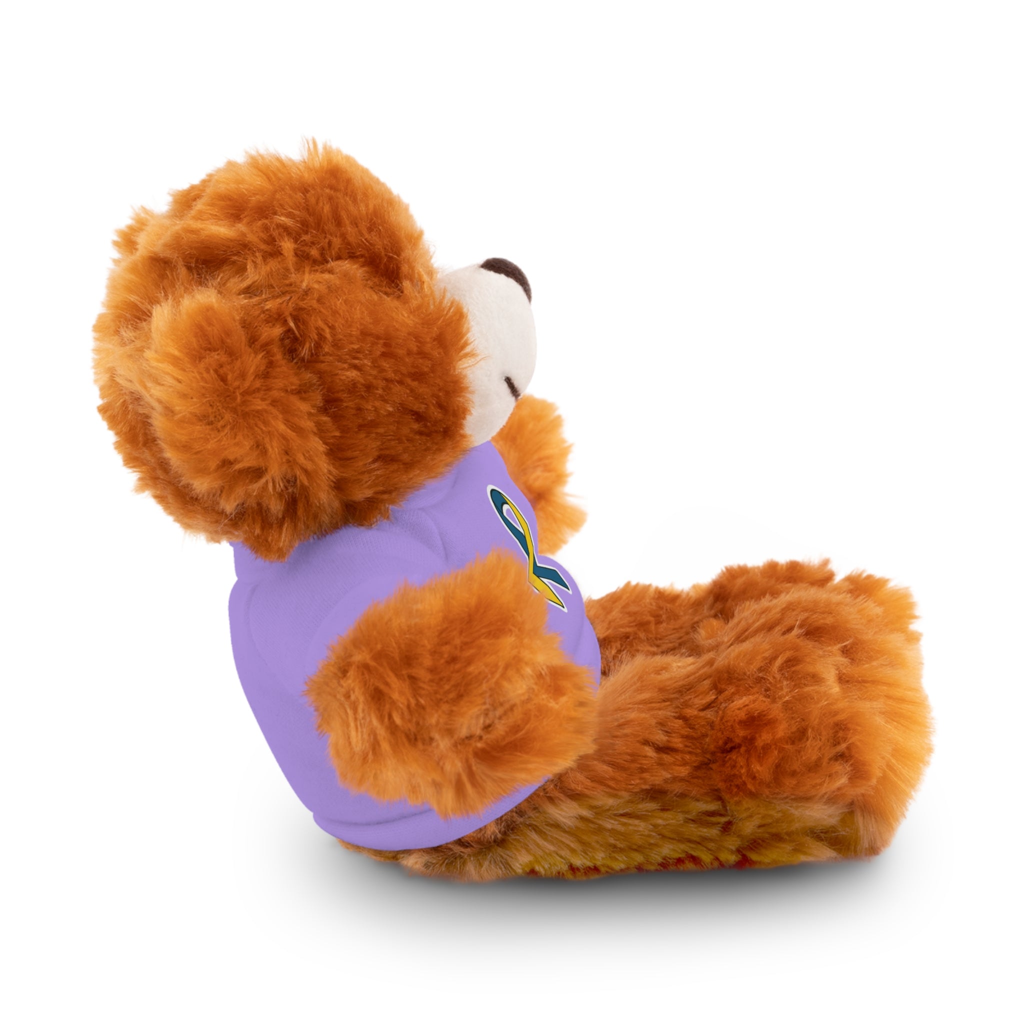 Yellow Blue Awareness Ribbon Stuffed Animal