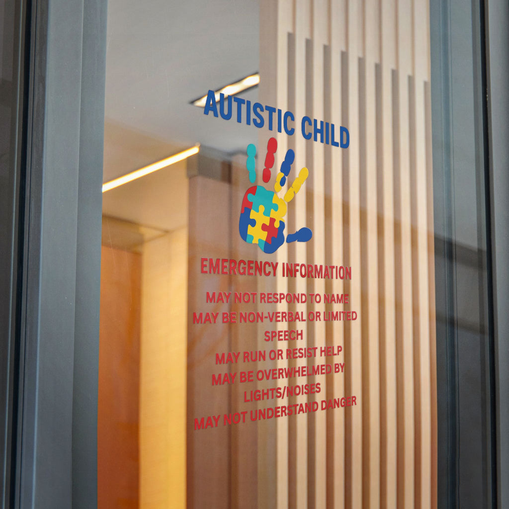 Autistic Child Emergency Information Sticker | Die-Cut