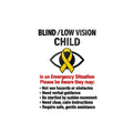 Blind/Low Vision Child sticker | Safety Awareness Die-Cut Sticker
