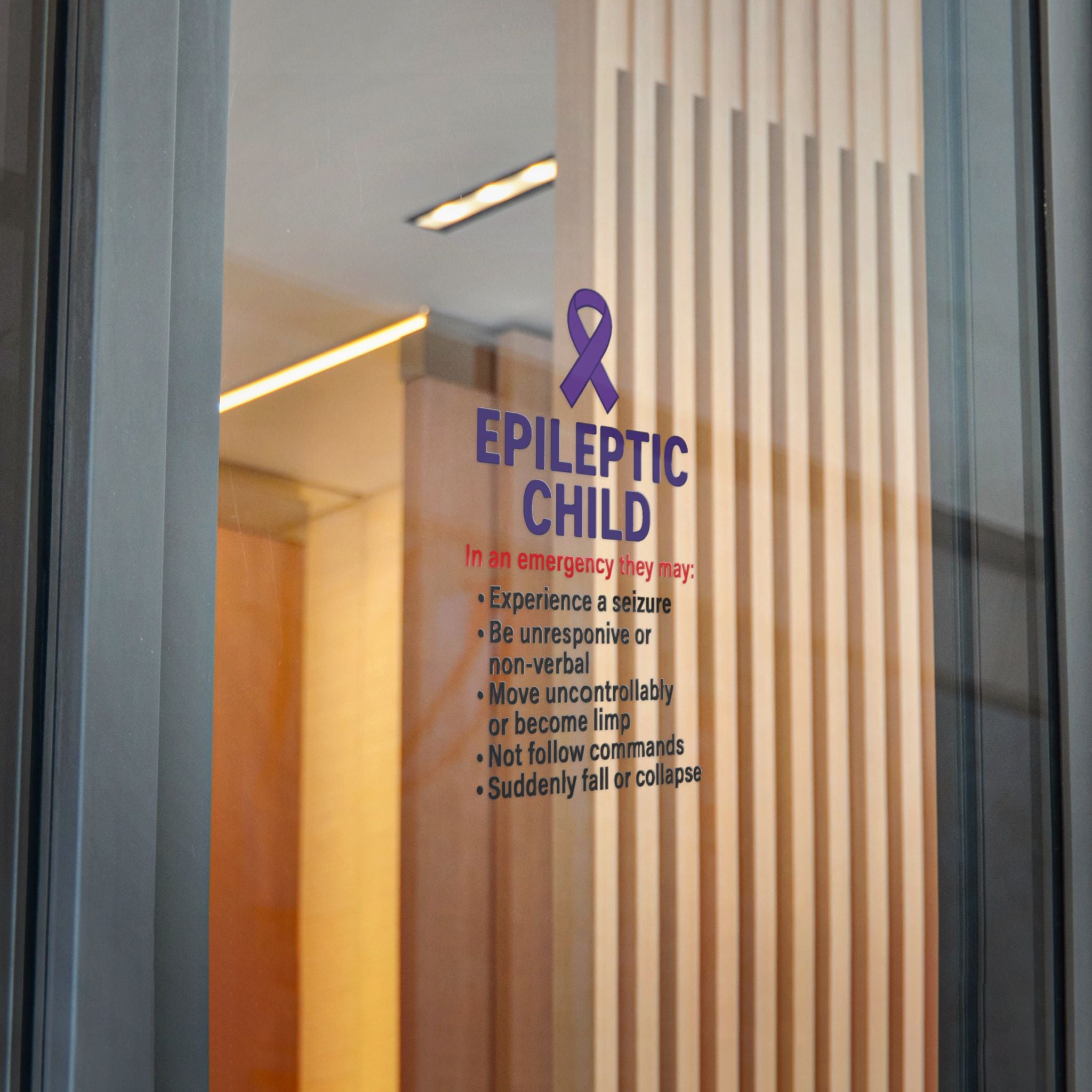 Epileptic Child Emergency Info sticker | Die-Cut Sticker