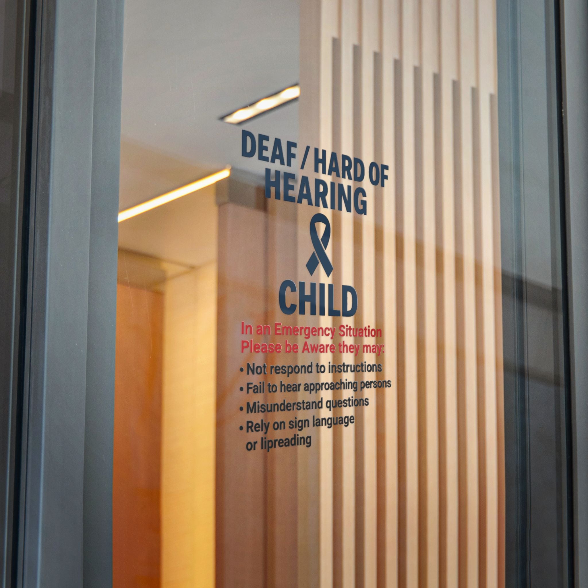 Deaf Hard of Hearing Child awareness sticker | Die-Cut Sticker