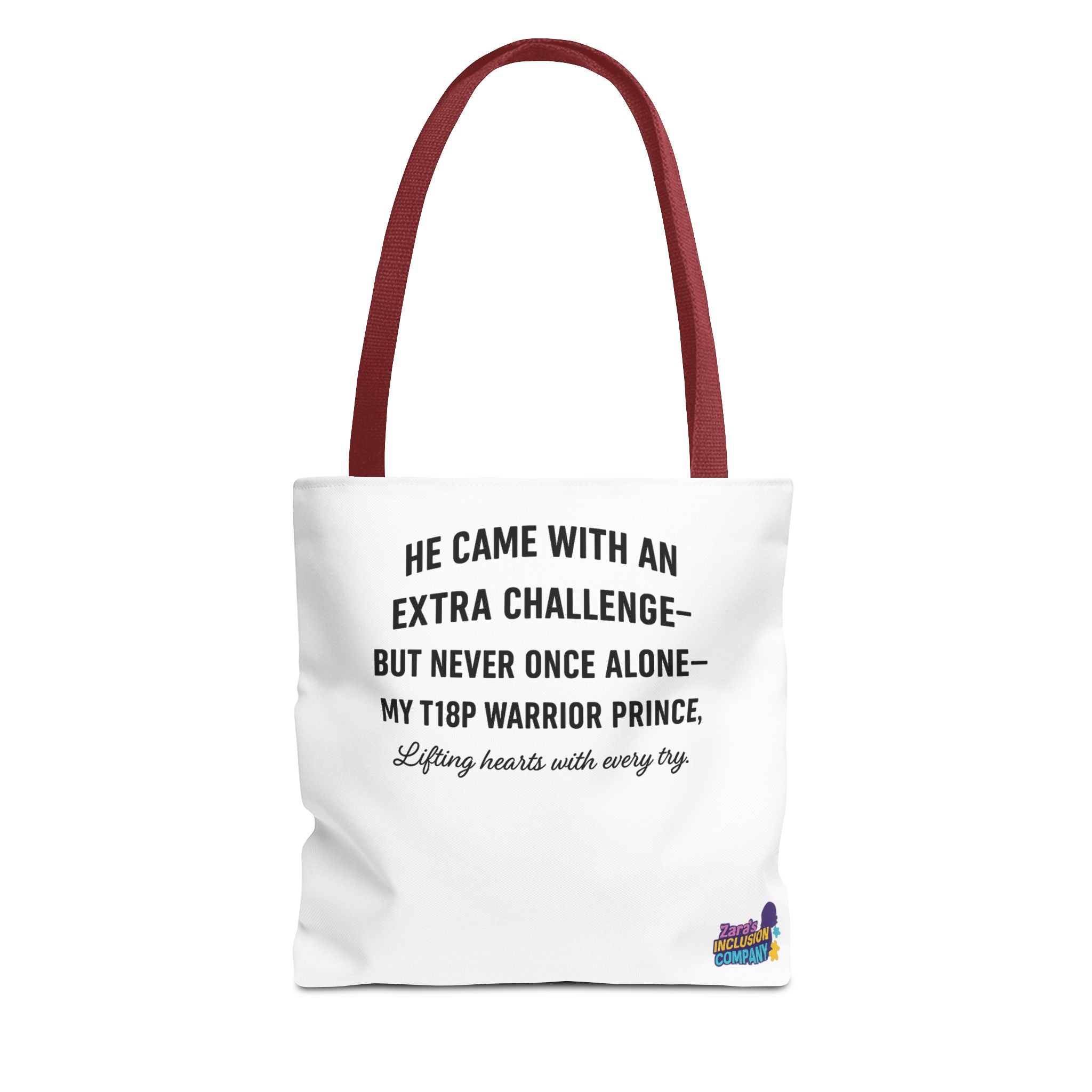 T18P Warrior Prince Quote Tote Bag | Inspirational Awareness Tote