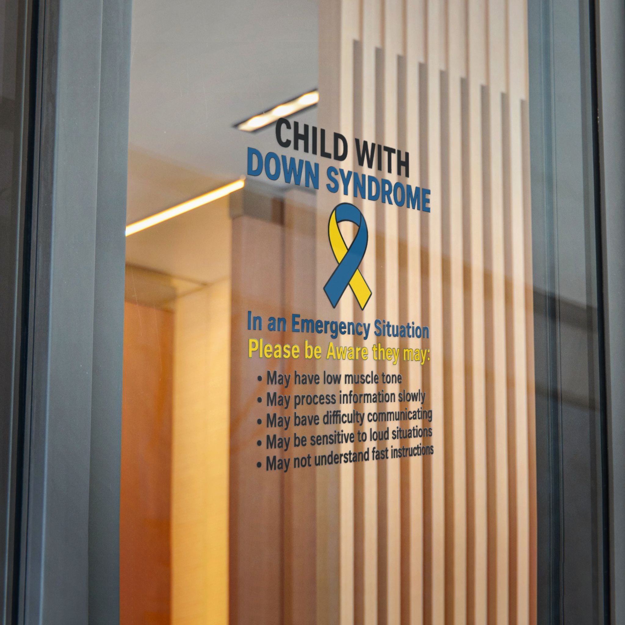 Child with Down Syndrome awareness ribbon Die-Cut Sticker | DTF