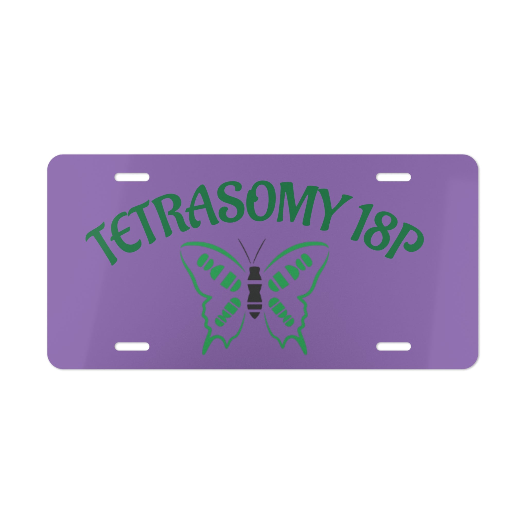 Tetrasomy 18p butterfly Vanity Plate | Awareness license plate