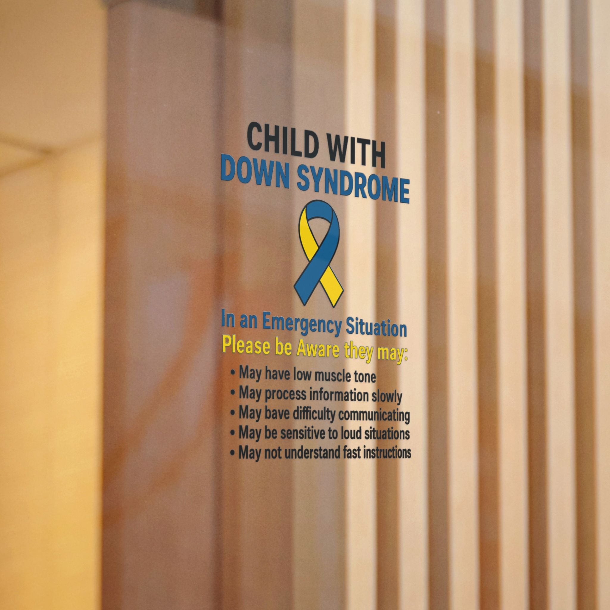 Child with Down Syndrome awareness ribbon Die-Cut Sticker | DTF