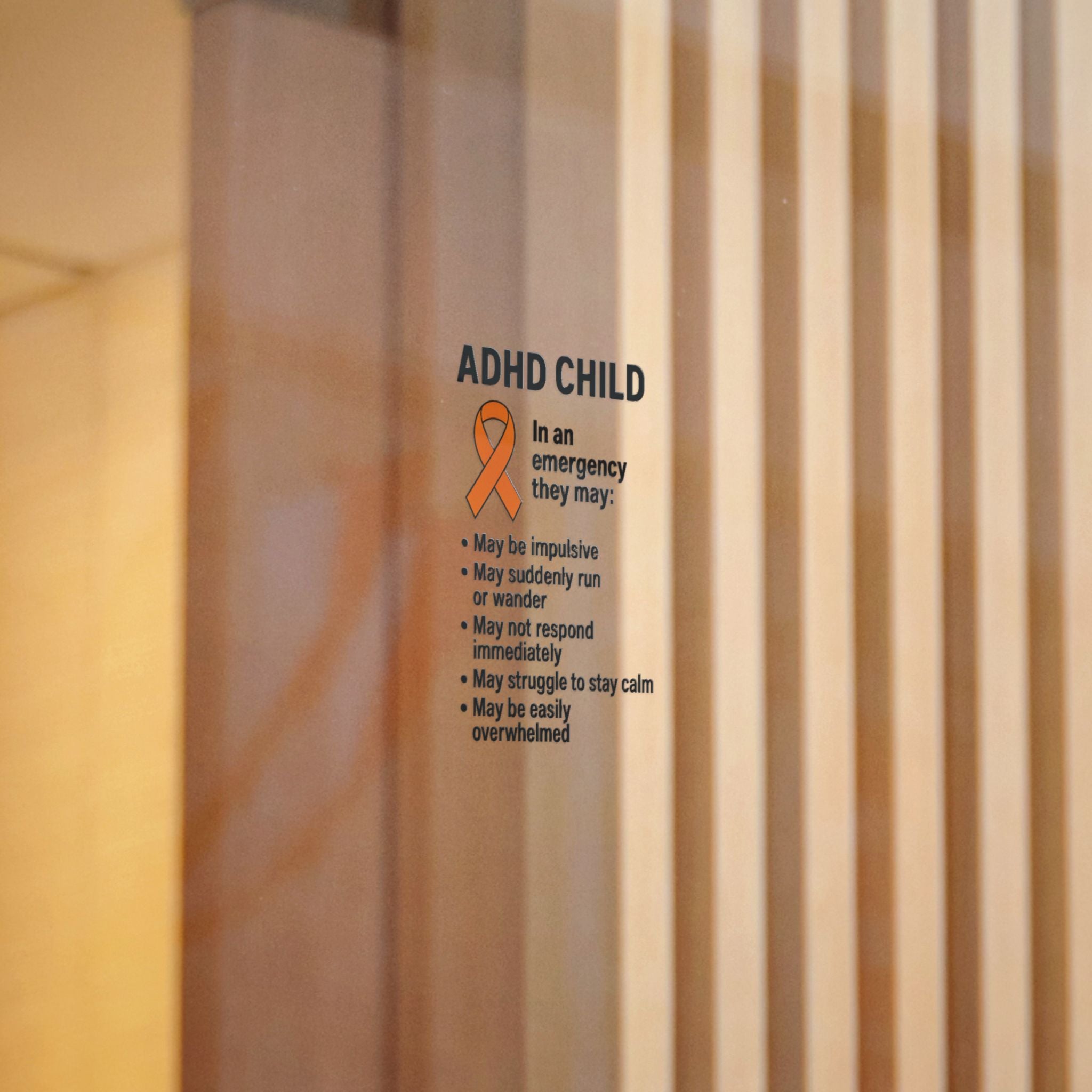 ADHD Child Awareness Ribbon Sticker | Die-Cut Sticker