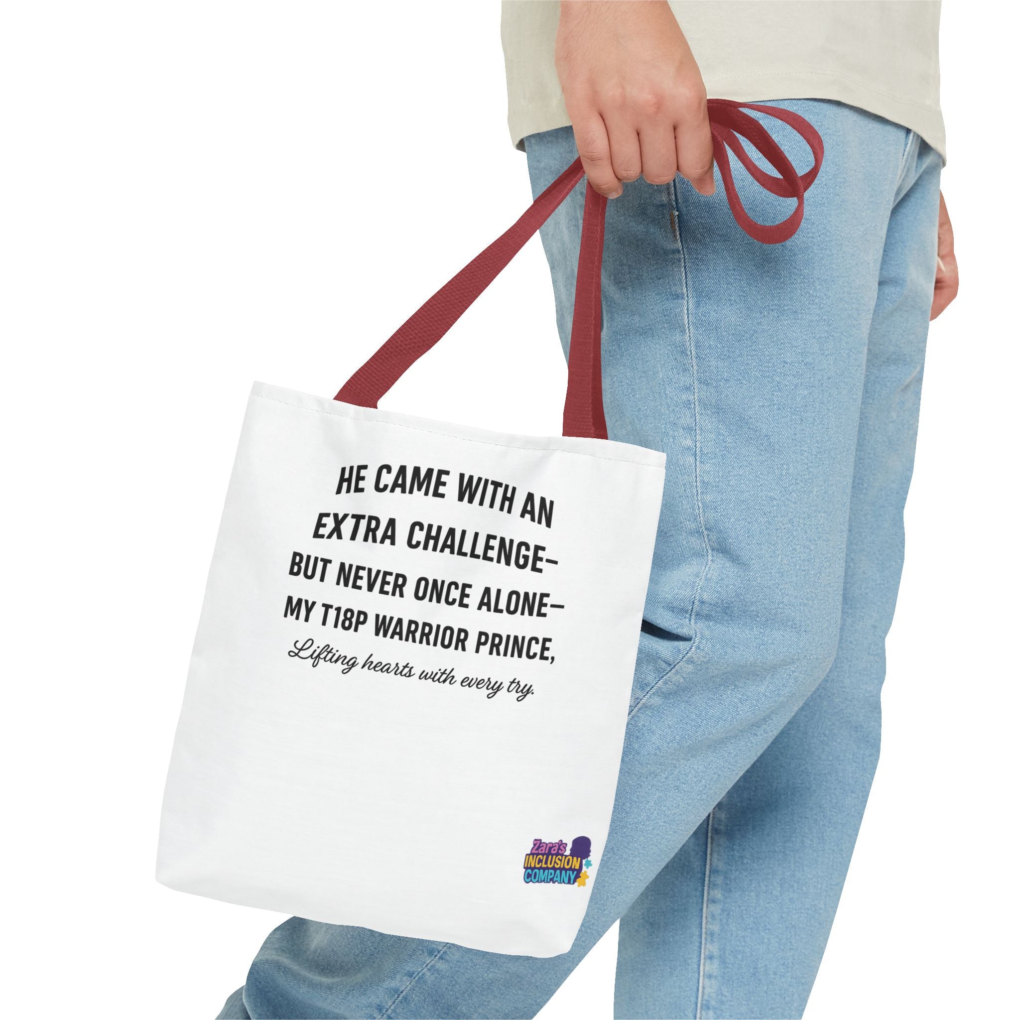 T18P Warrior Prince Quote Tote Bag | Inspirational Awareness Tote