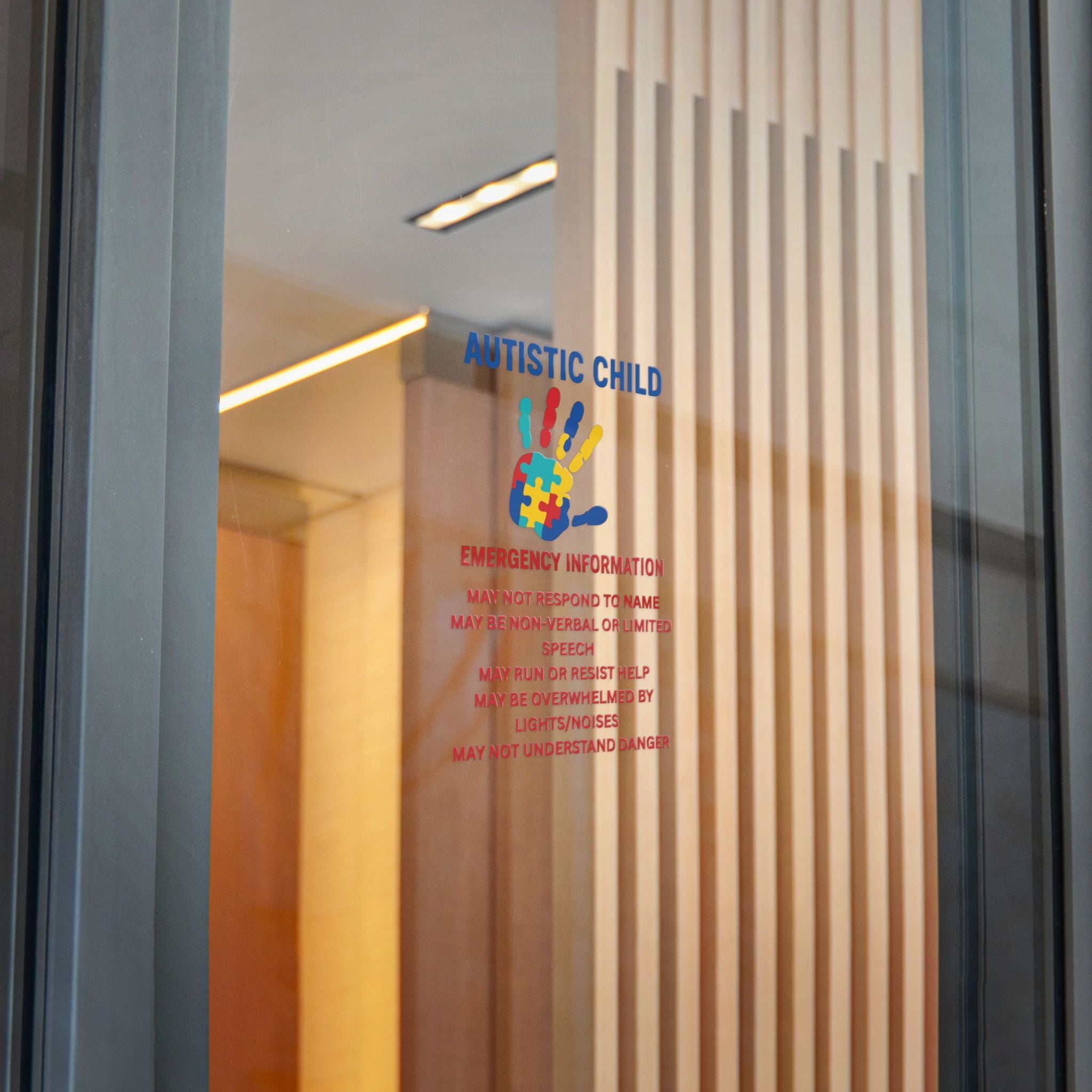 Autistic Child Emergency Information Sticker | Die-Cut