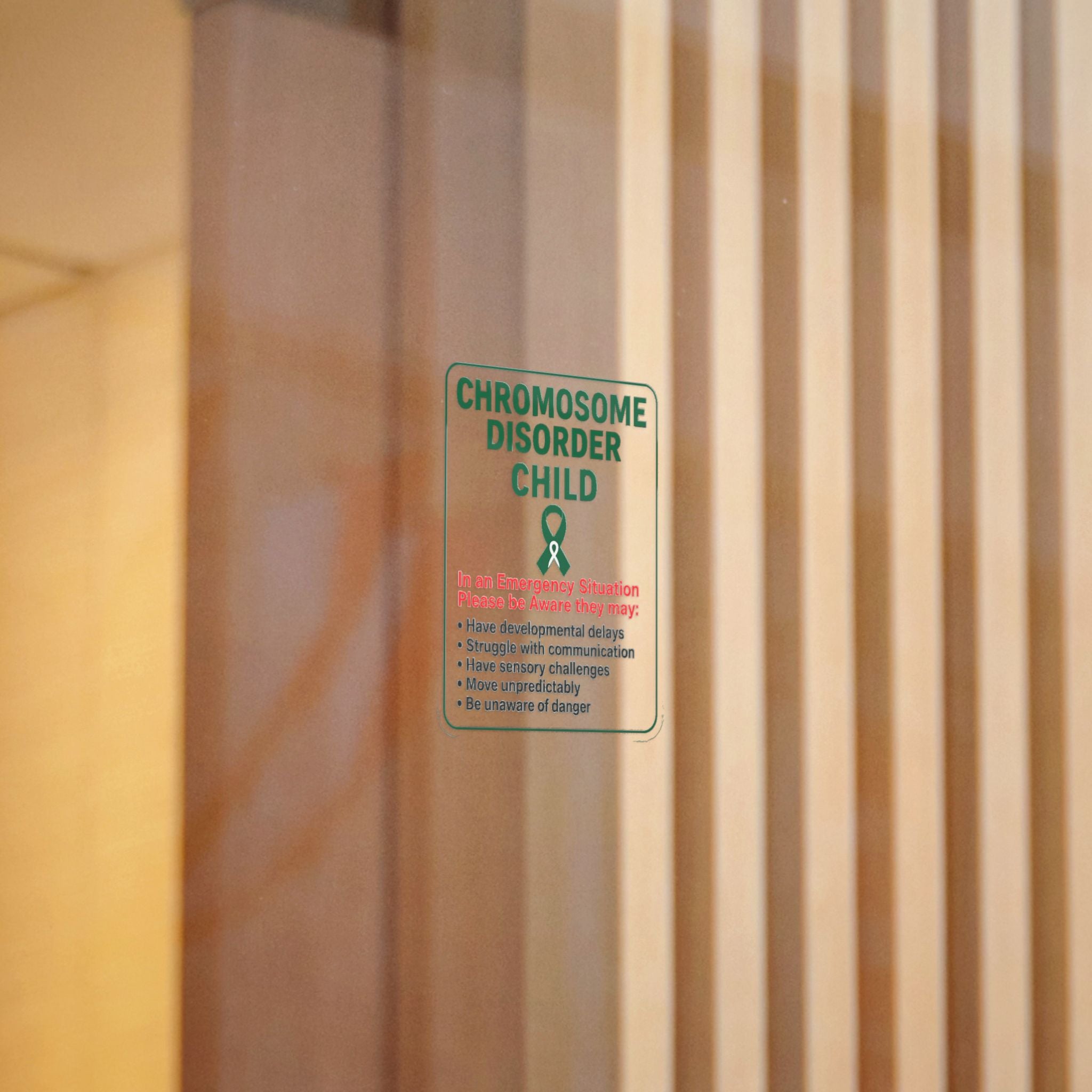 Chromosome Disorder Child emergency awareness sticker | Die-Cut Sticker