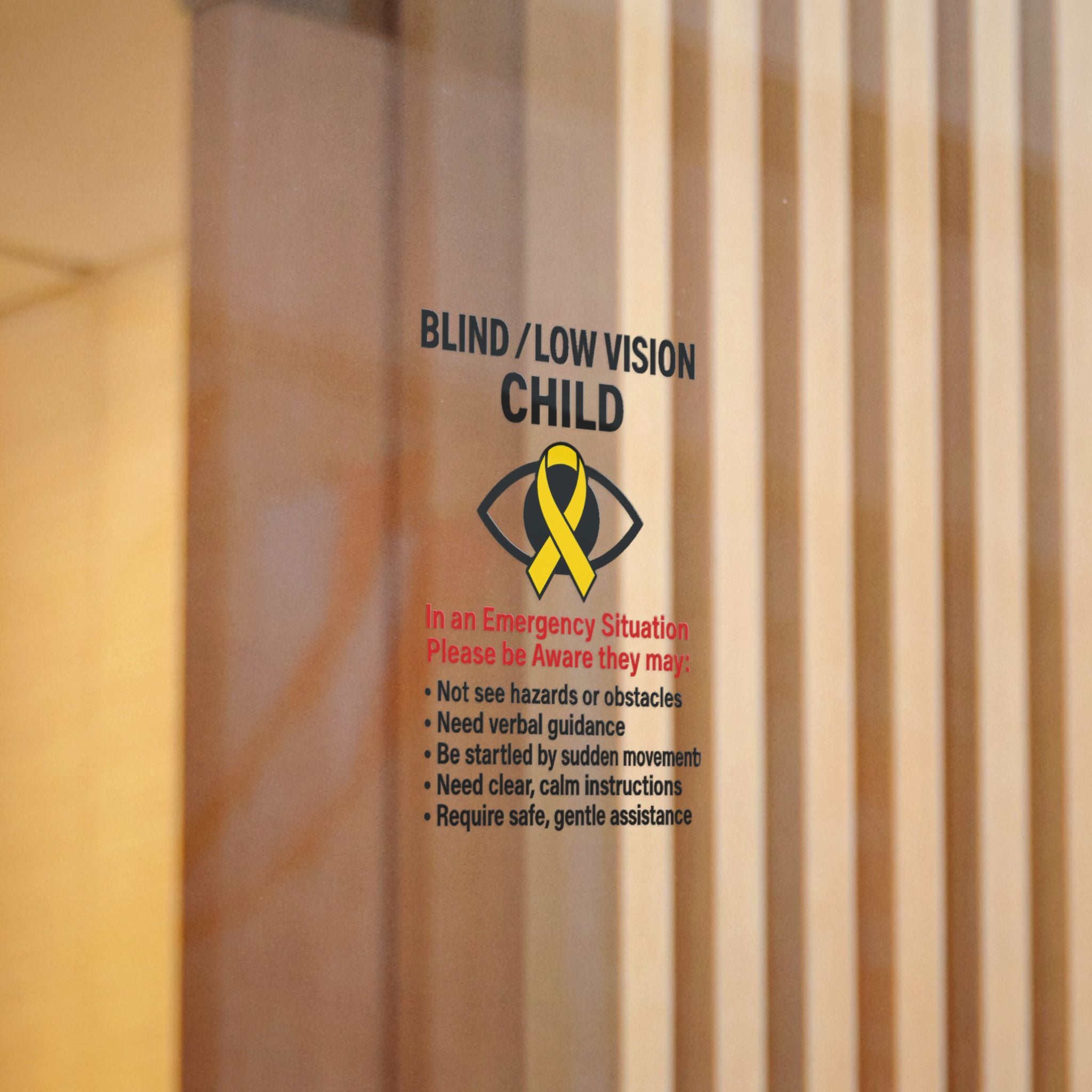 Blind/Low Vision Child sticker | Safety Awareness Die-Cut Sticker