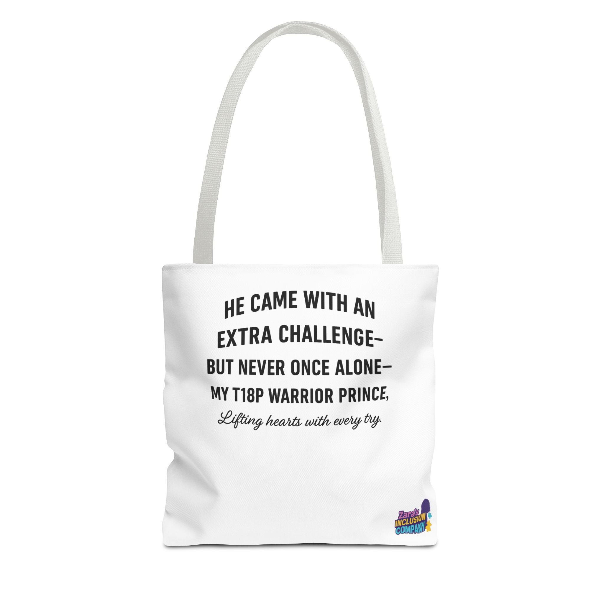 T18P Warrior Prince Quote Tote Bag | Inspirational Awareness Tote