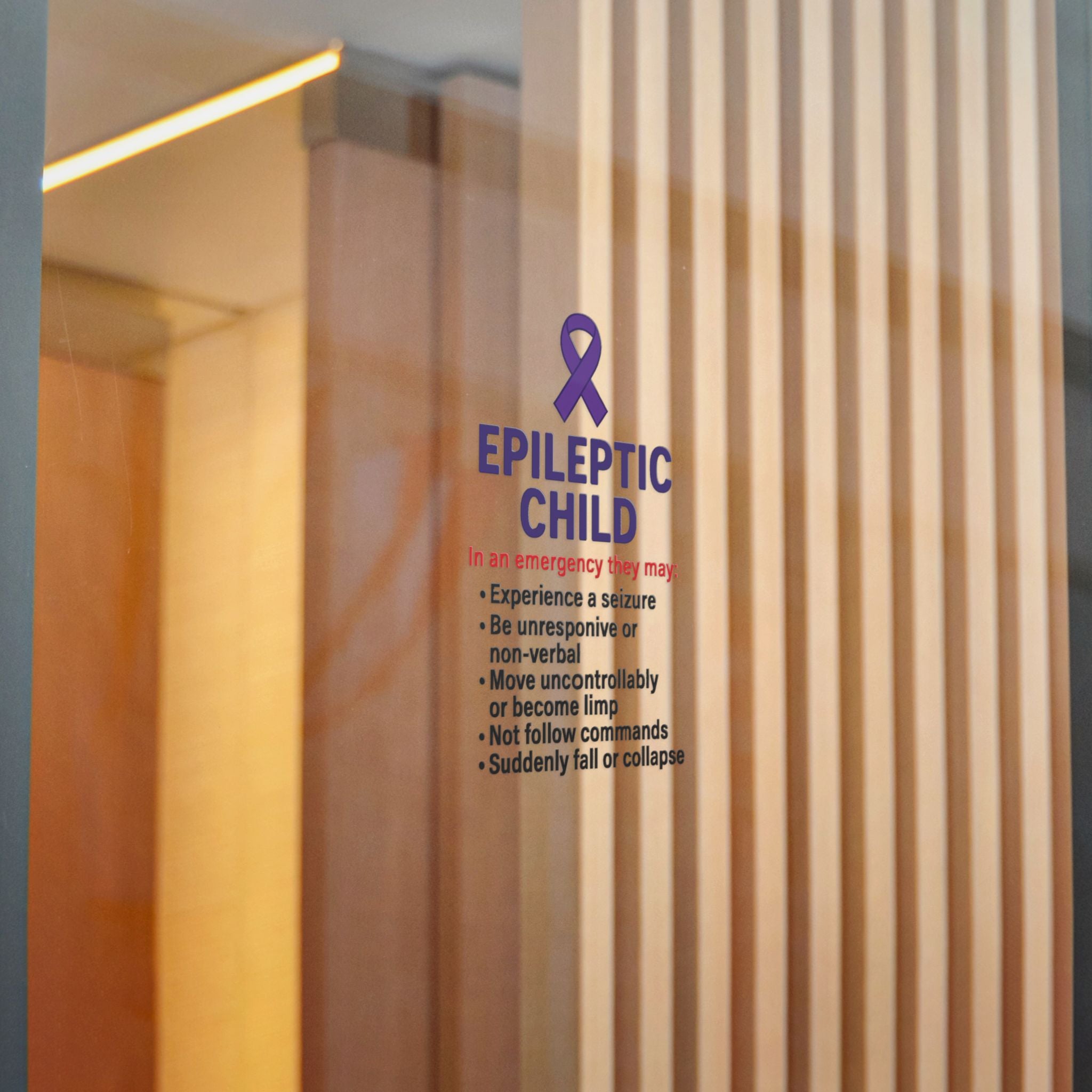 Epileptic Child Emergency Info sticker | Die-Cut Sticker