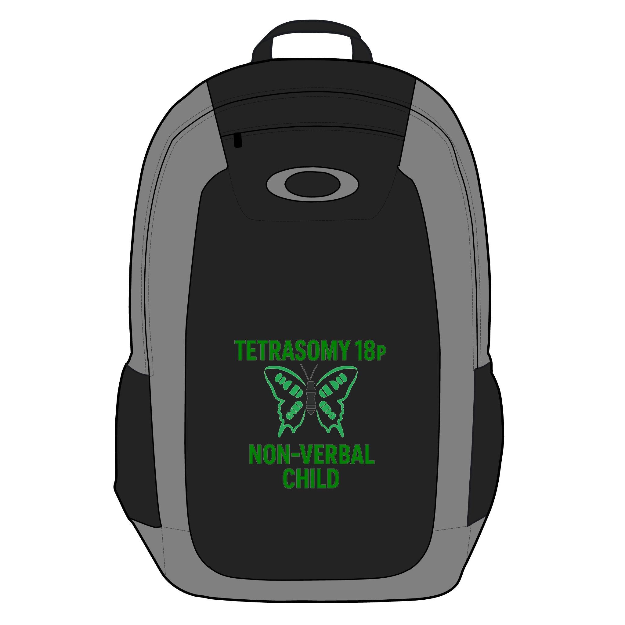 Tetrasomy 18P Green Butterfly Special Needs Backpack