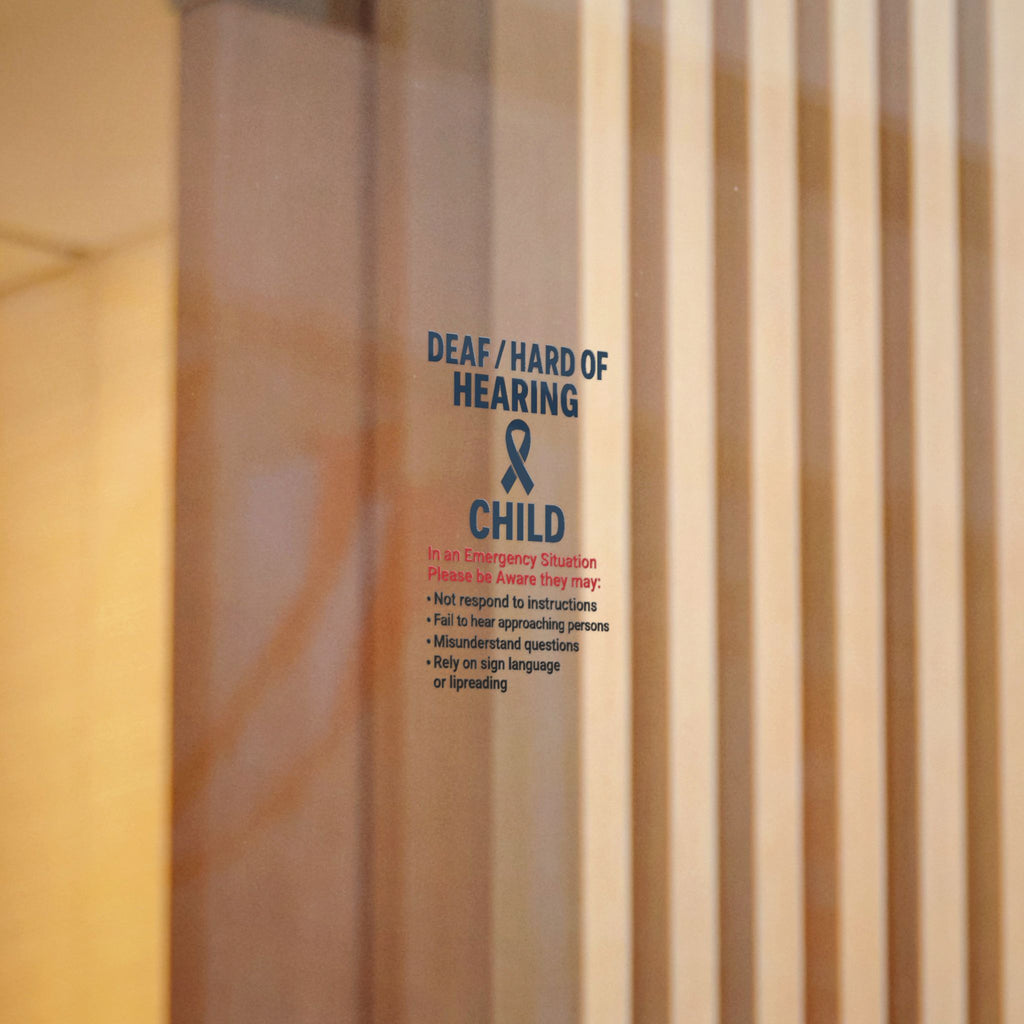 Deaf Hard of Hearing Child awareness sticker | Die-Cut Sticker