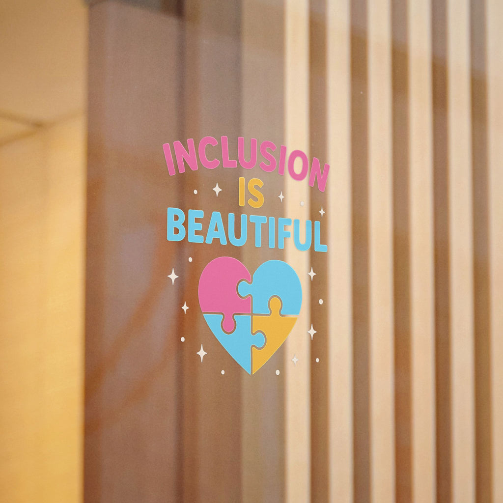 Inclusion Is Beautiful Heart Puzzle sticker | Die-Cut Sticker