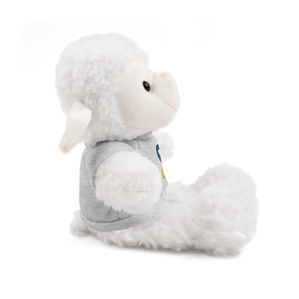Yellow Blue Awareness Ribbon Stuffed Animal