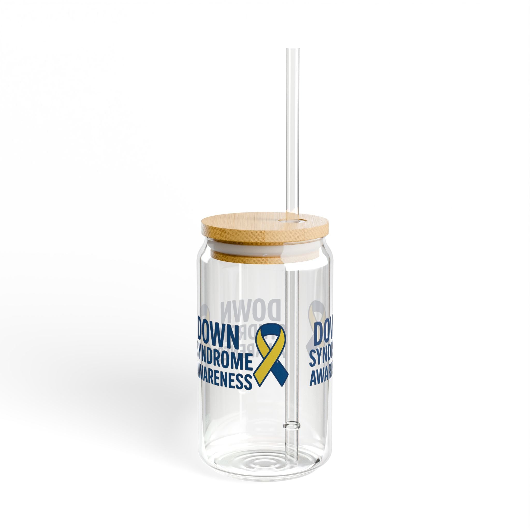 Down Syndrome Awareness Ribbon Sipper Glass