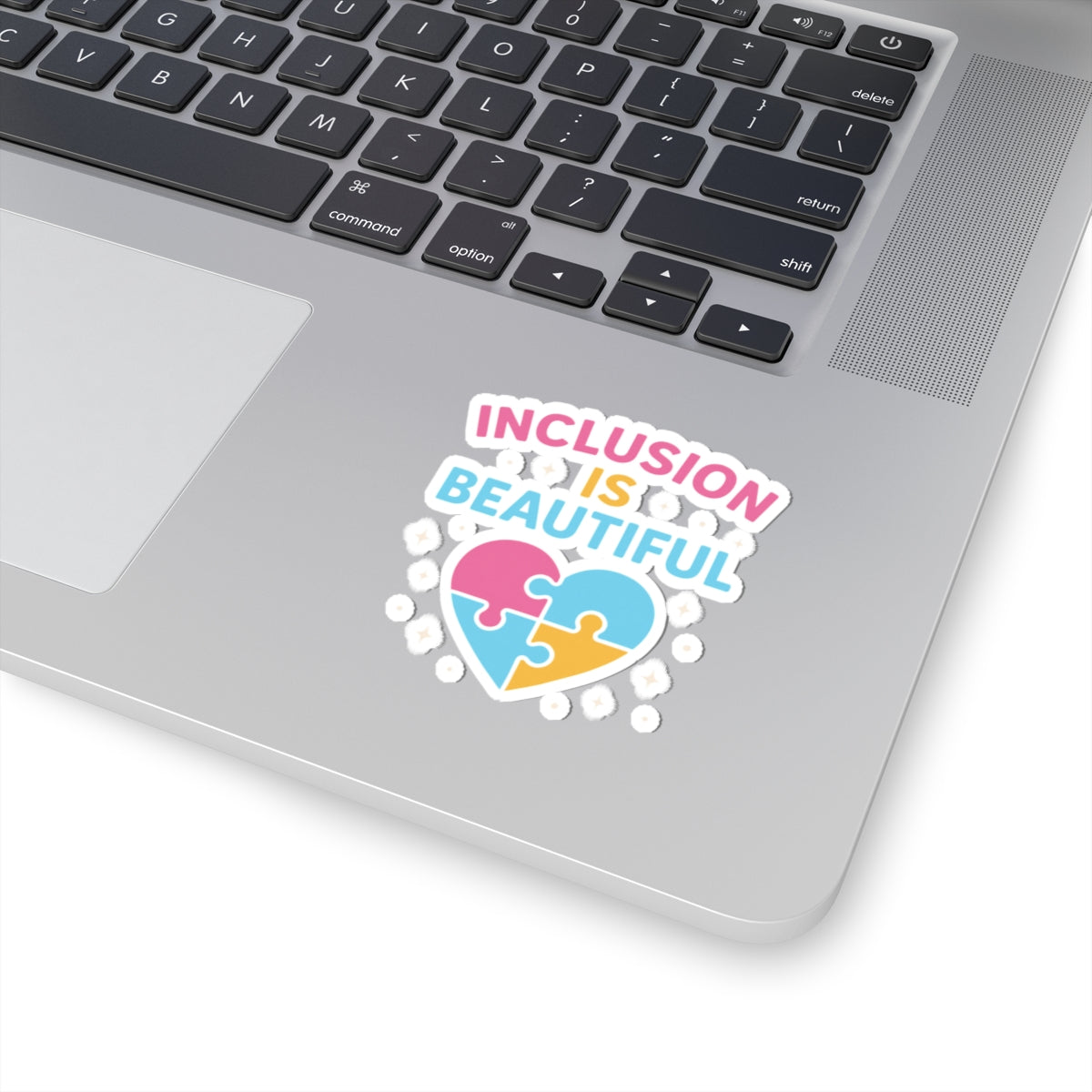 Inclusion Is Beautiful sticker | Kiss-cut puzzle heart vinyl sticker