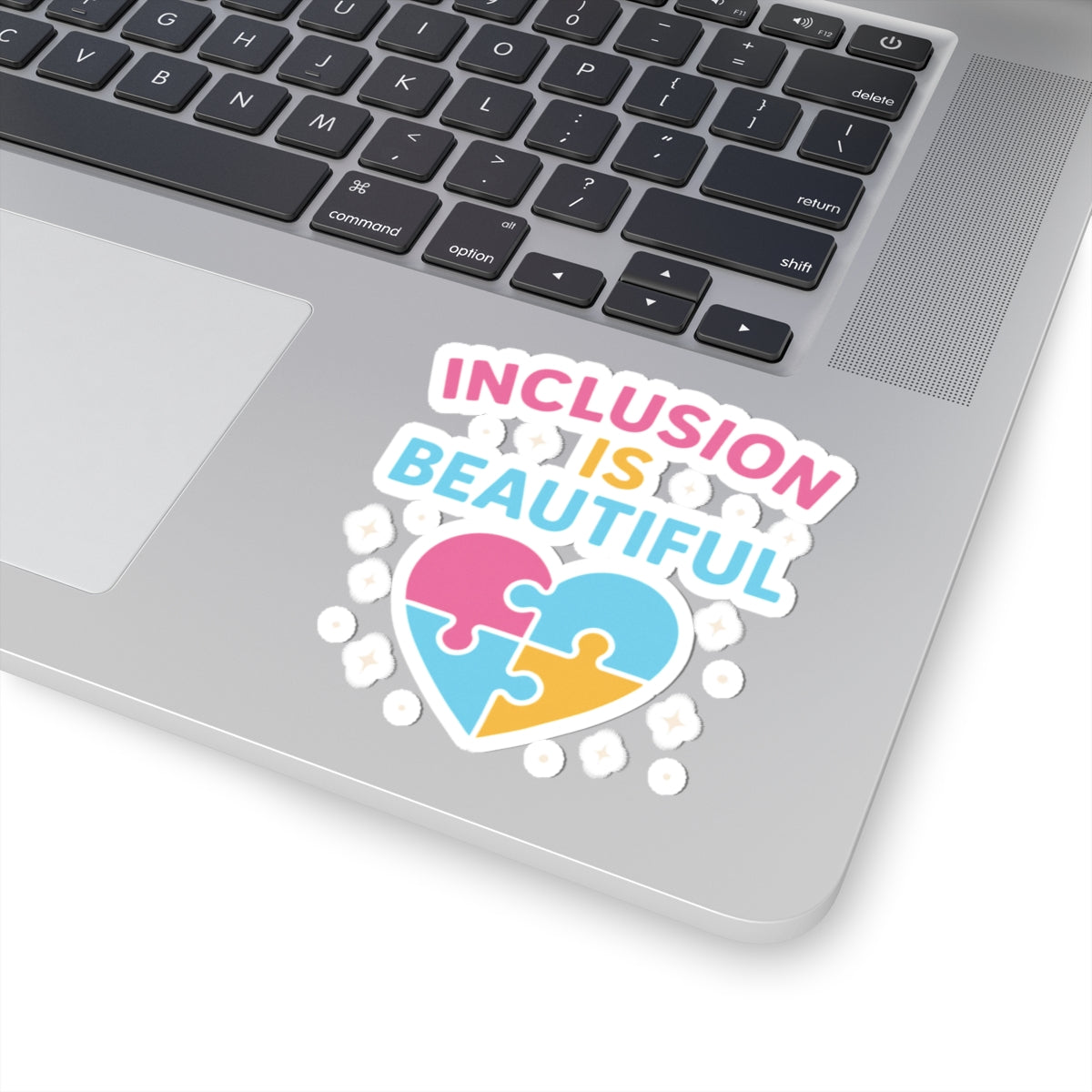 Inclusion Is Beautiful sticker | Kiss-cut puzzle heart vinyl sticker